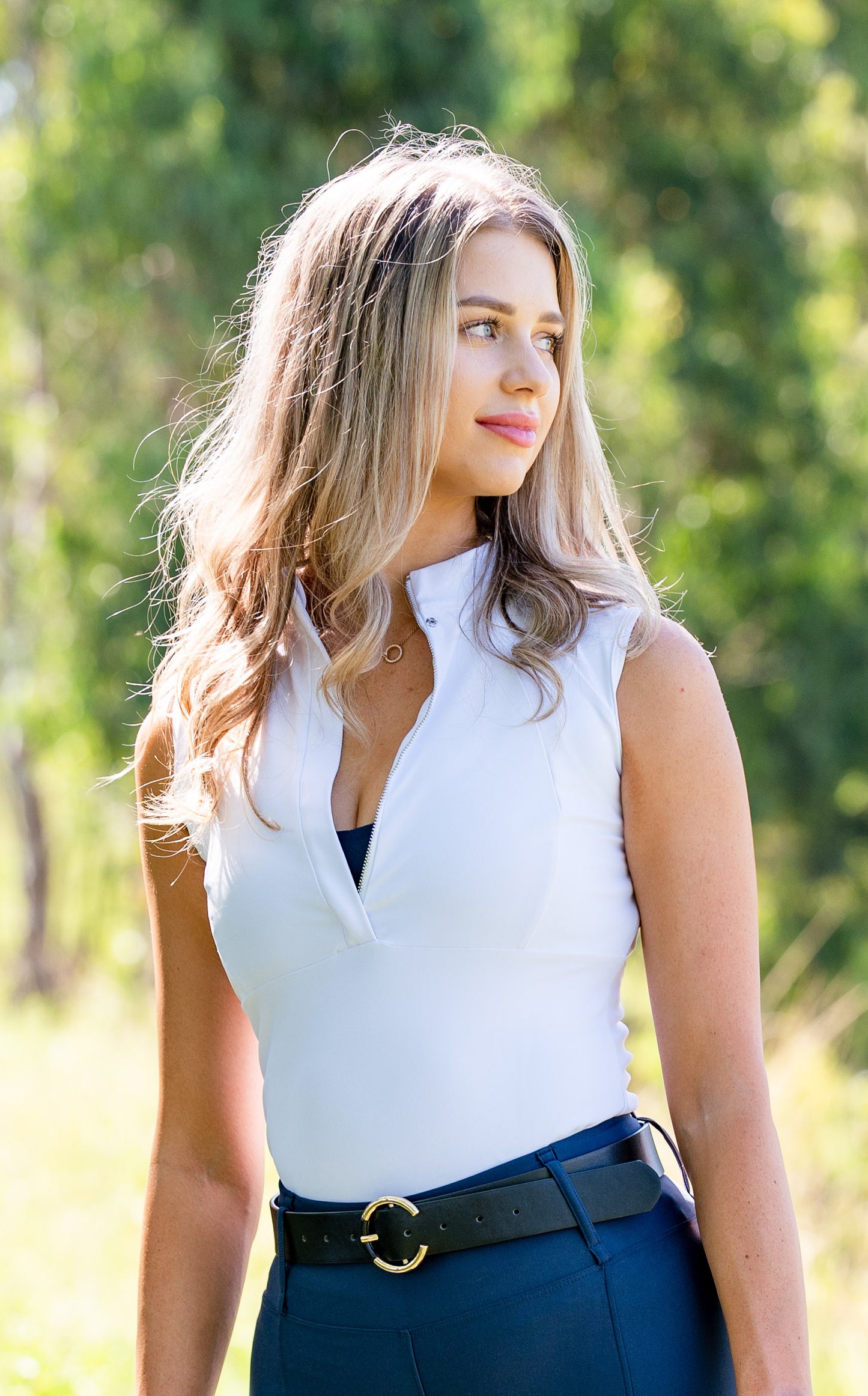 Sleeveless Paradigm Design Base Layer: Winter White