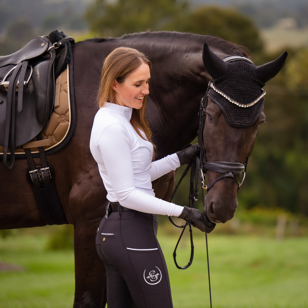 Sculpt Performance Hybrid Breeches: Black Obsidian