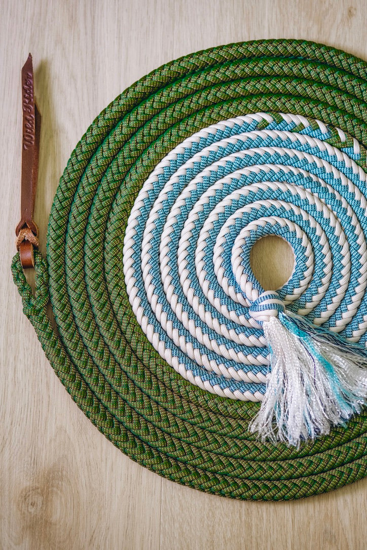 Ombré Paracord Mecate, "Sea Dragon", 8 Strand