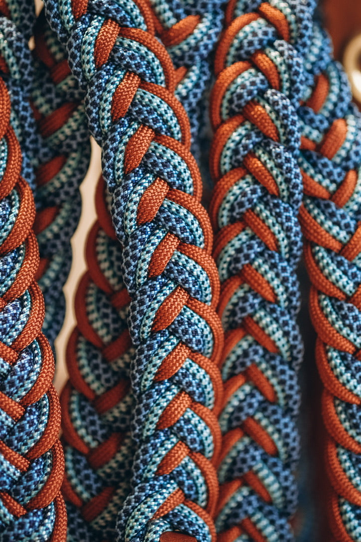 Flat Braided Split Reins - "SAVANNA"