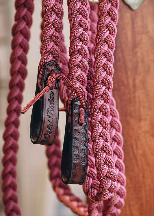 Flat Braided Split Reins - "Mean Girls"