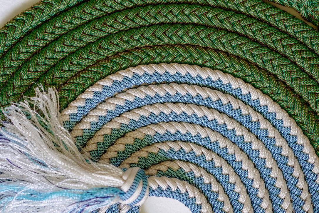 Ombré Paracord Mecate, "Sea Dragon", 8 Strand