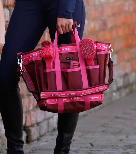 Grooming Kit Bag - Wine & Fuchsia