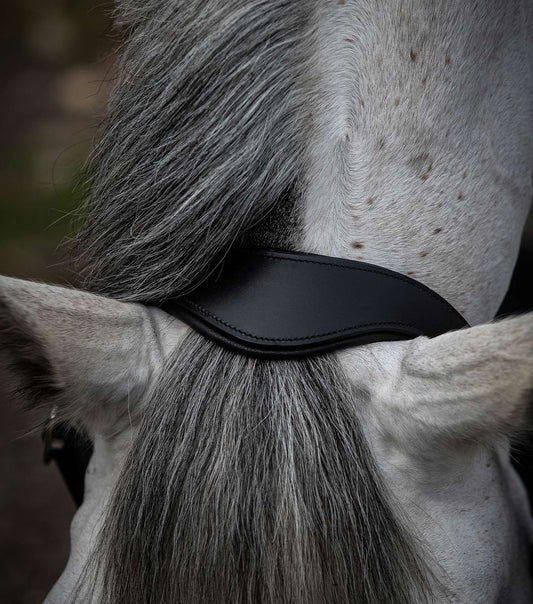 Hennaroso Rolled Anatomic Leather Head Collar