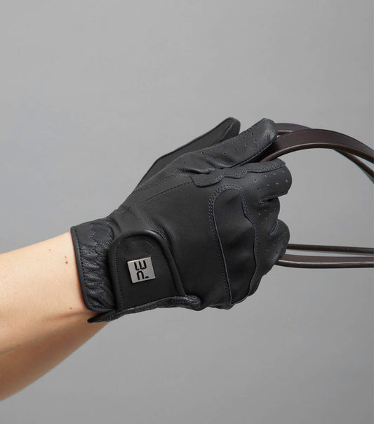 Mizar Ladies Leather Riding Gloves - BLACK
