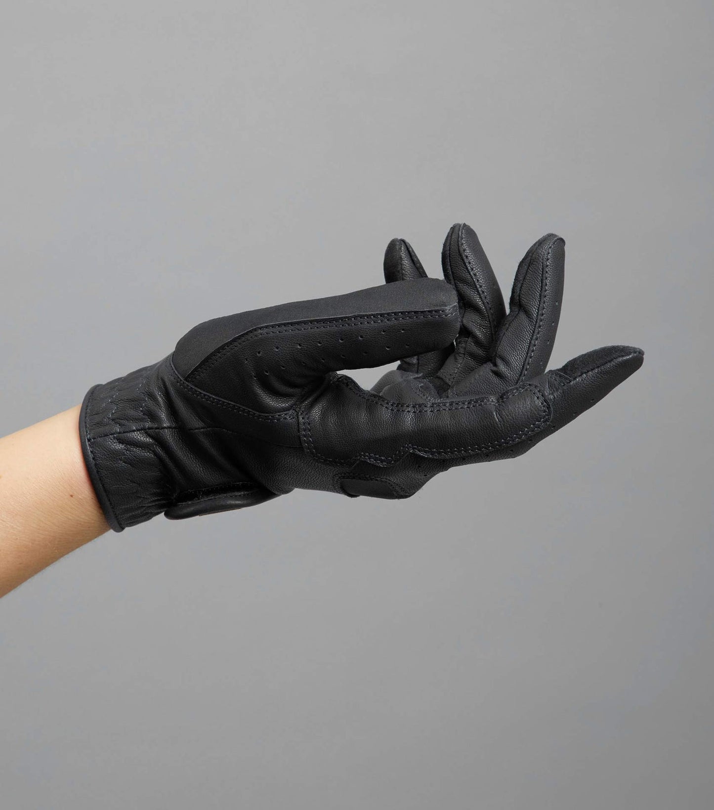Mizar Ladies Leather Riding Gloves - BLACK