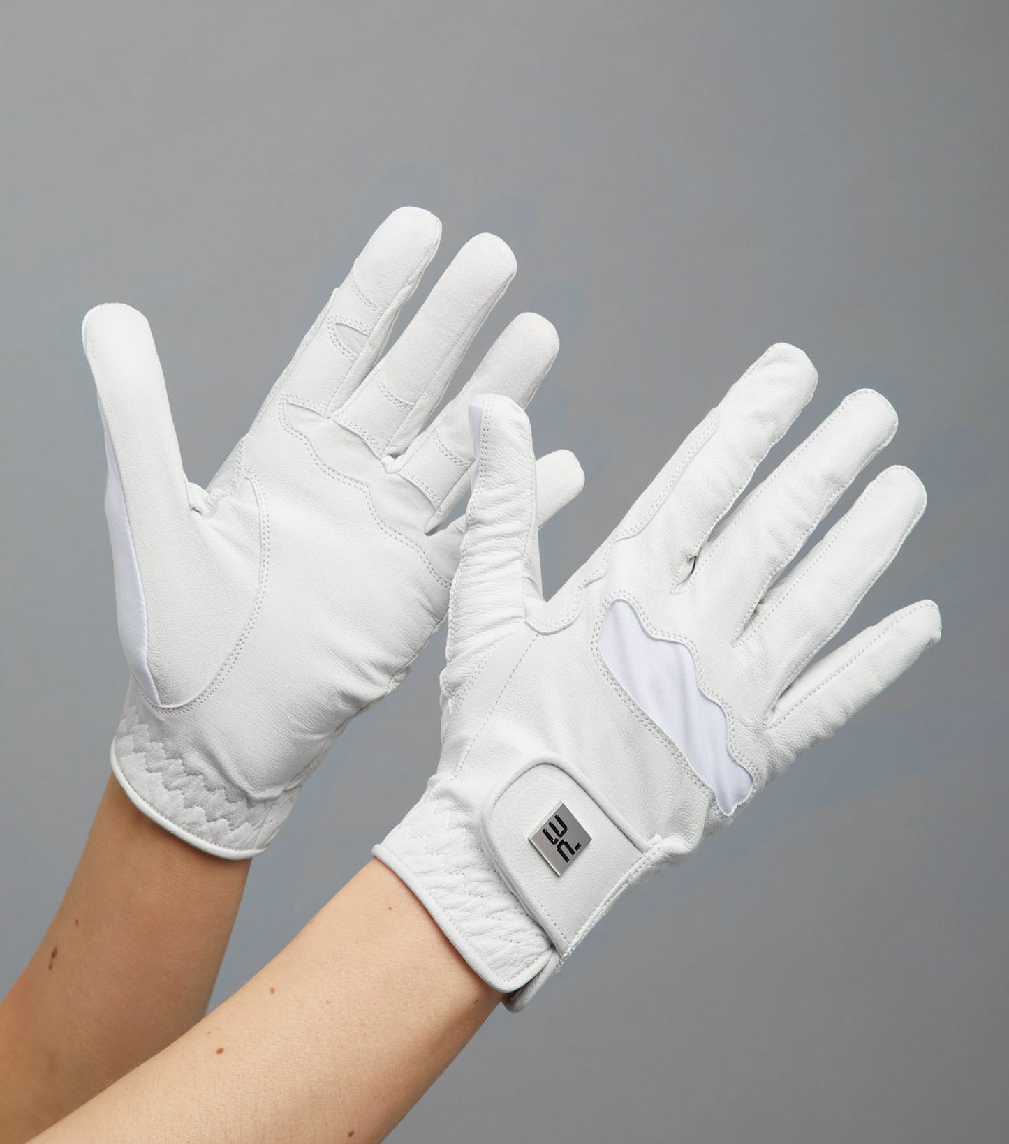 Mizar Ladies Leather Riding Gloves - WHITE