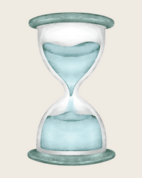 Sandwich hourglass with sand running through on a white background