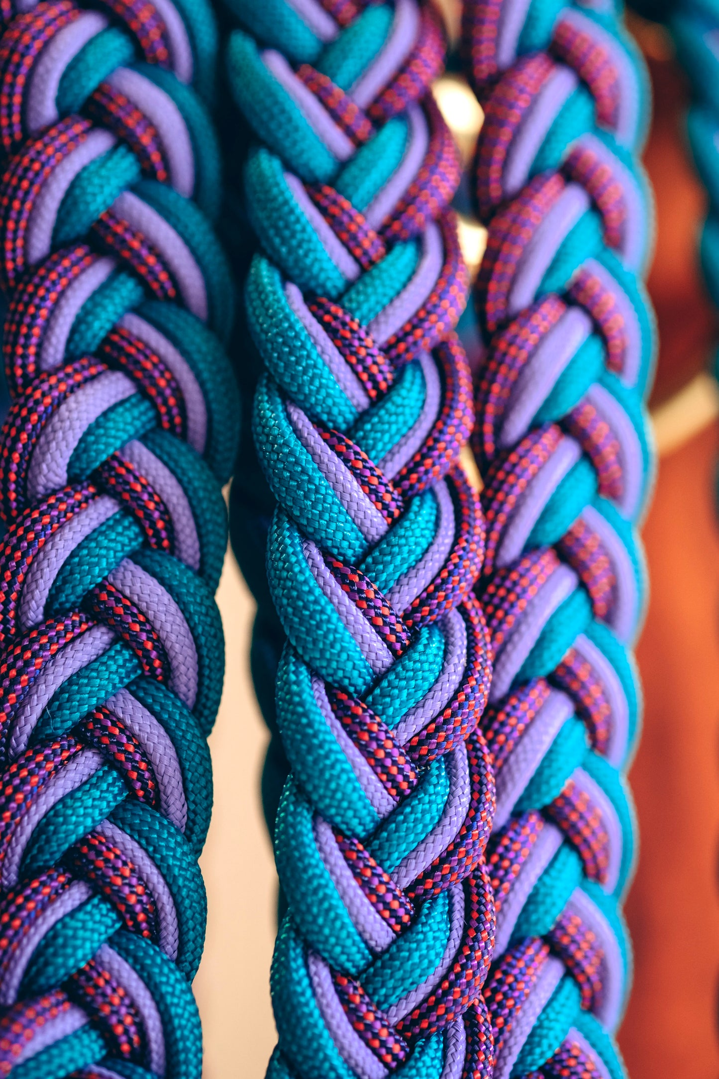 Flat Braided Split Reins - "Mystichrome"