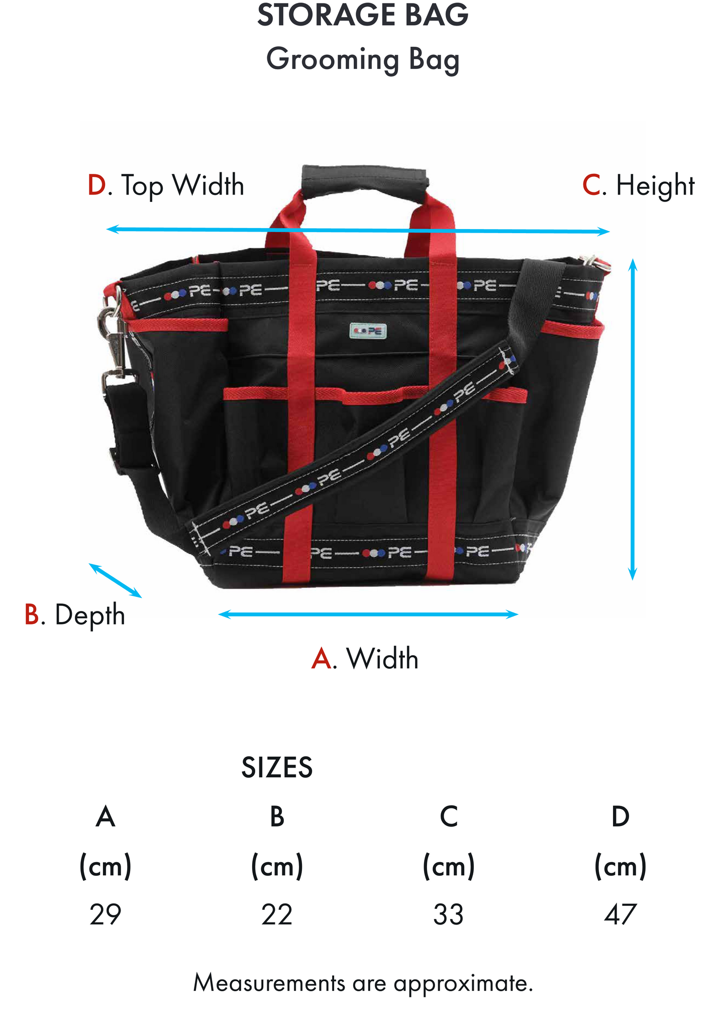 Grooming Kit Bag - Med Blue & Peacock