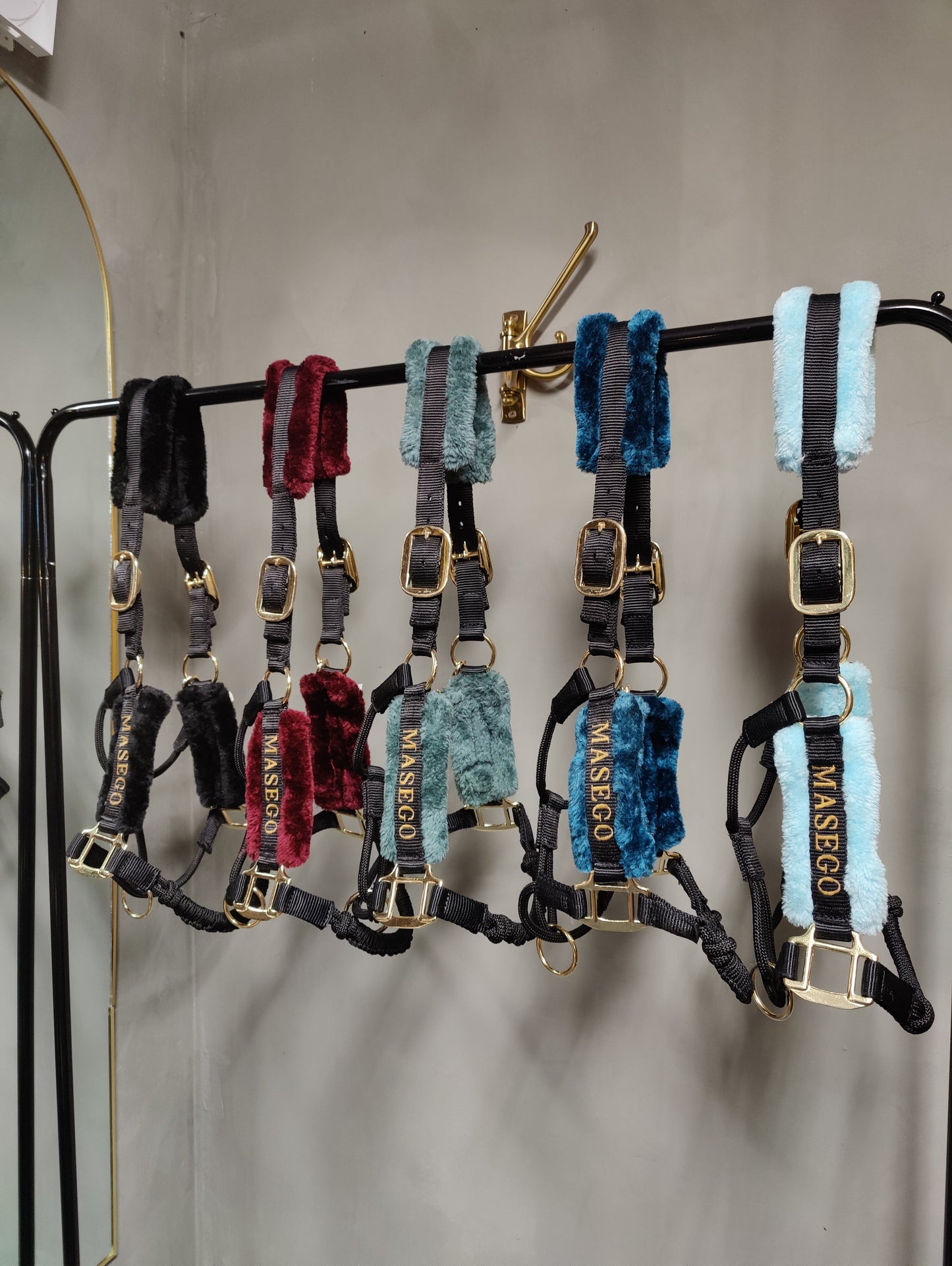 Ivy halter - black/very light blue - MASEGO horsewear