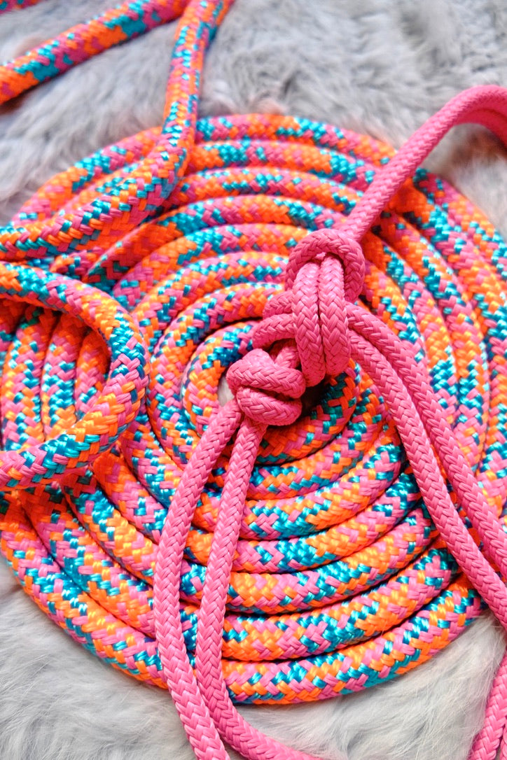 Halo Overlay Halter - "FLAMINGO X CHAMELEON"
