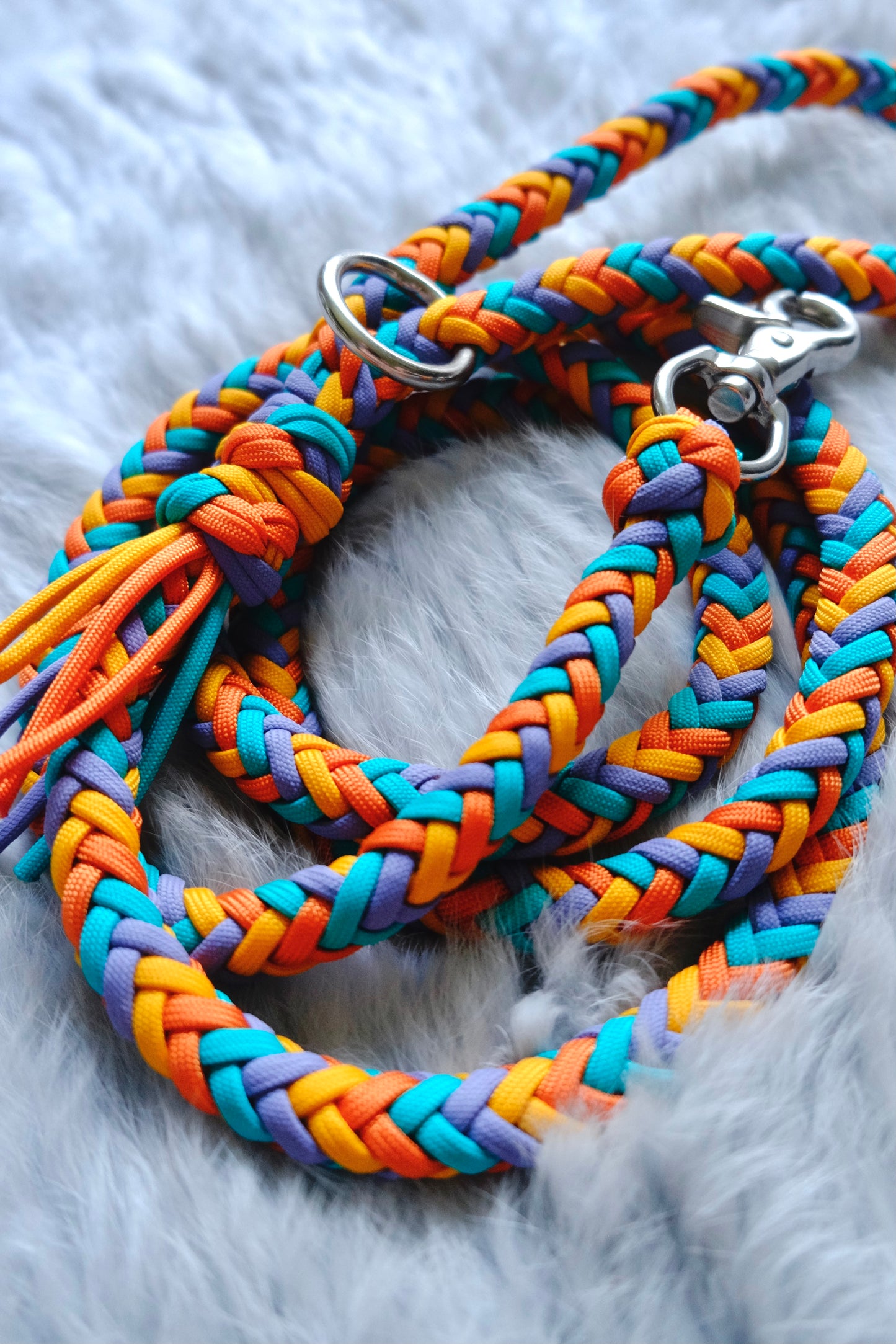 Herringbone Dog Leash - "Hey There Sunshine"
