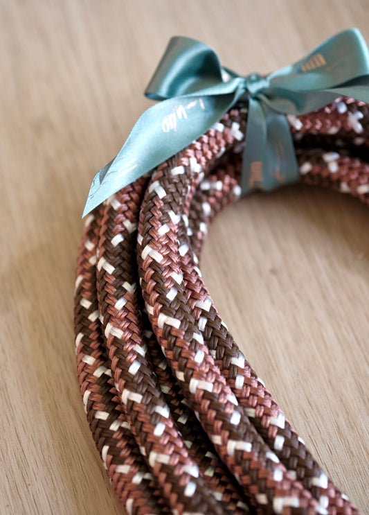 Split Reins - Tie ons  - "COCONUT ROUGH"