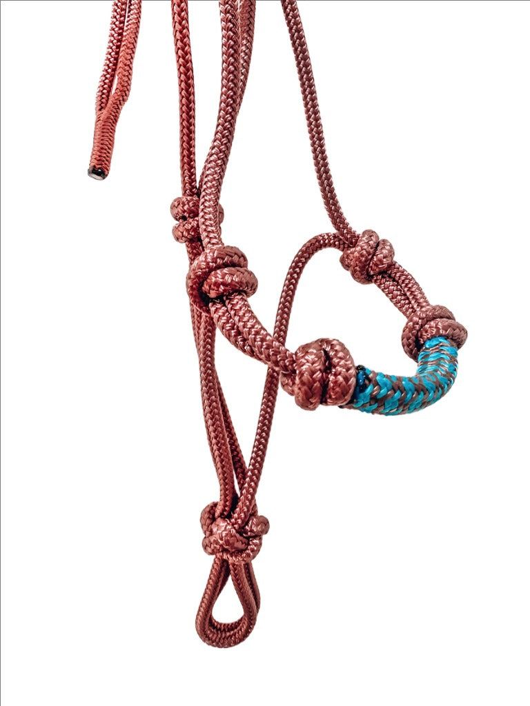 4 Knot Overlay Halter - "ROSE GOLD X KINGFISHER"