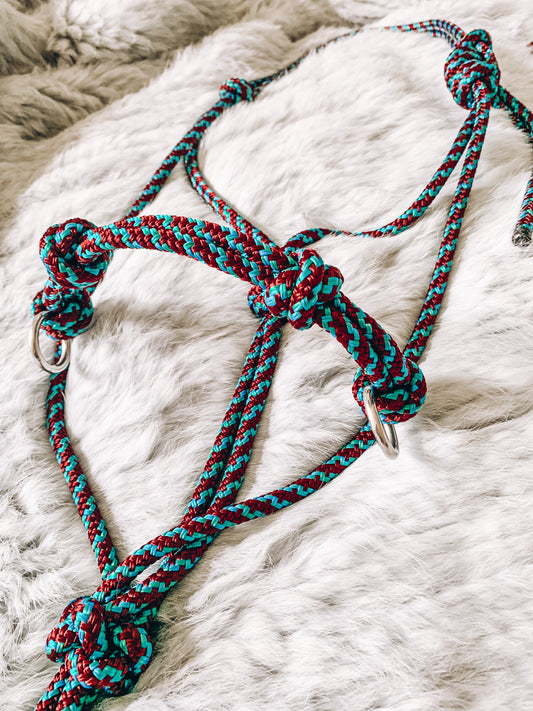 4 knot Sidepull Halter with rings