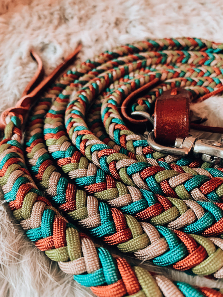 Braided Split Reins - "Autumn Breeze"