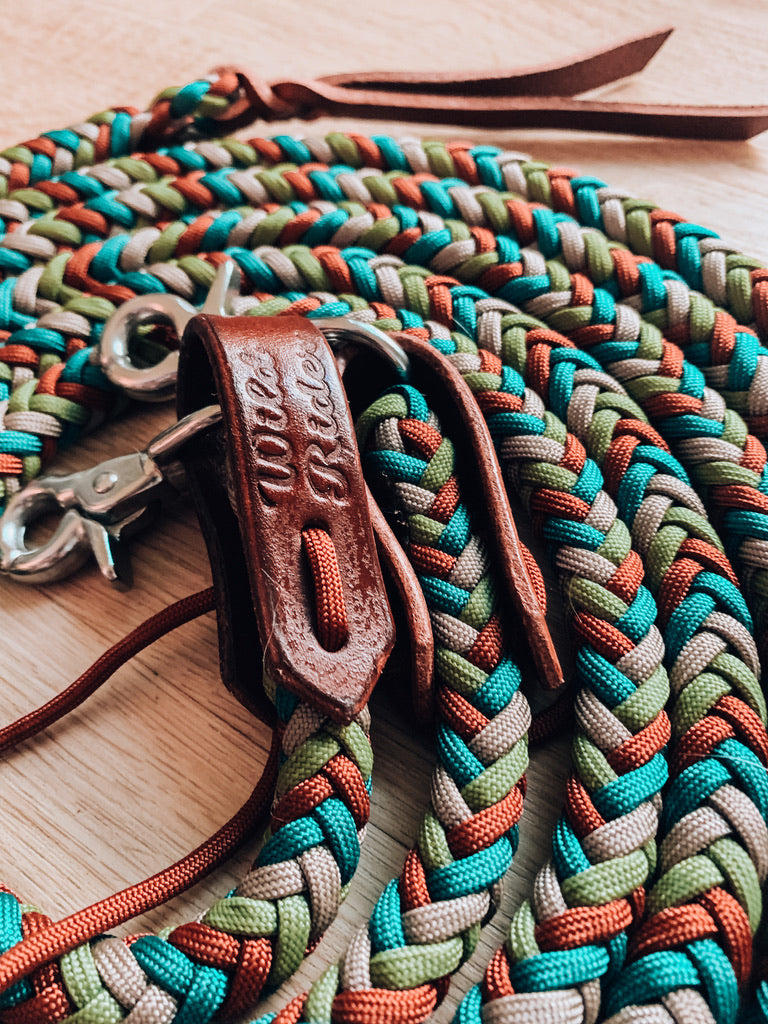 Braided Split Reins - "Autumn Breeze"