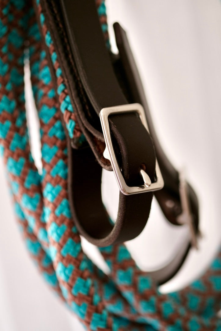 Loop Reins - Leather Buckles - "KINGFISHER" SPECIAL ORDER