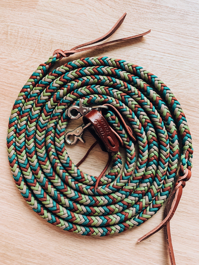 Braided Split Reins - "Autumn Breeze"
