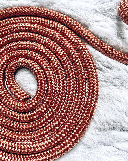 Split Reins - Tie ons  - "ROSE GOLD"