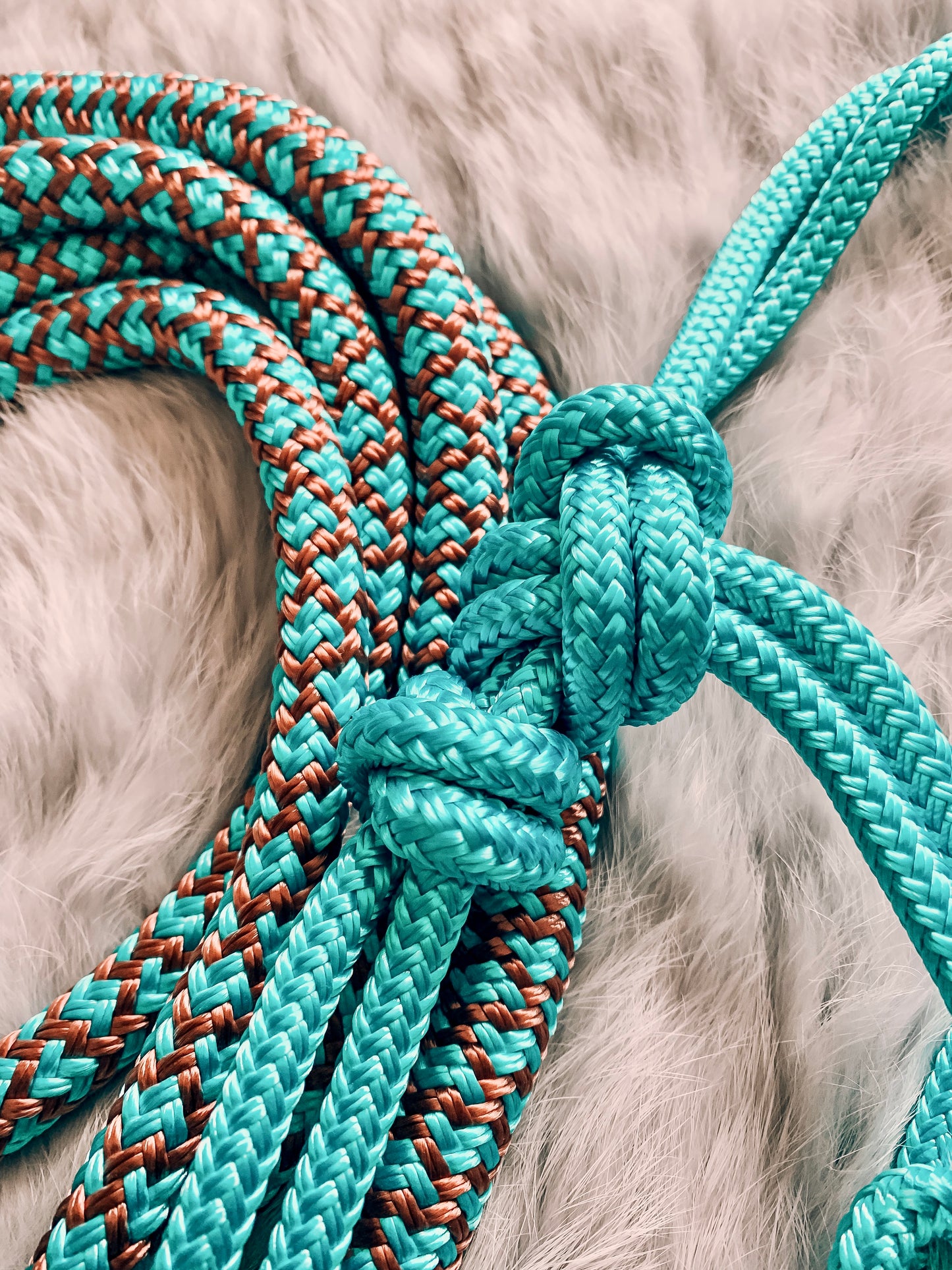 Halo Overlay Halter - "LAGOON X KINGFISHER"
