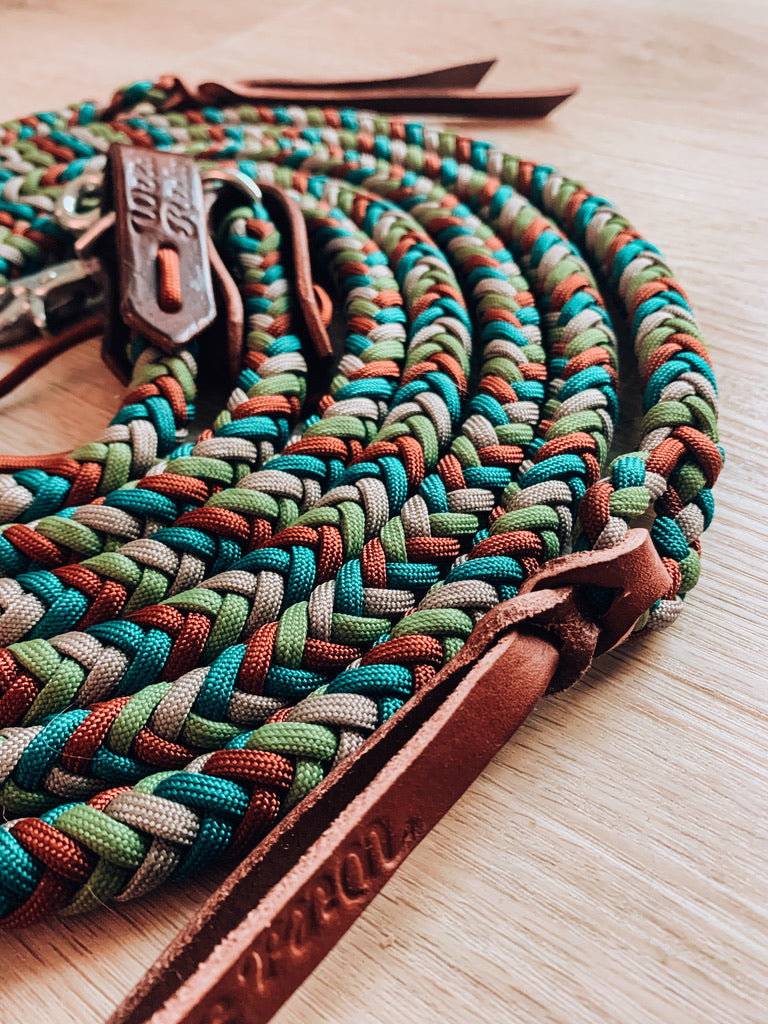 Braided Split Reins - "Autumn Breeze"