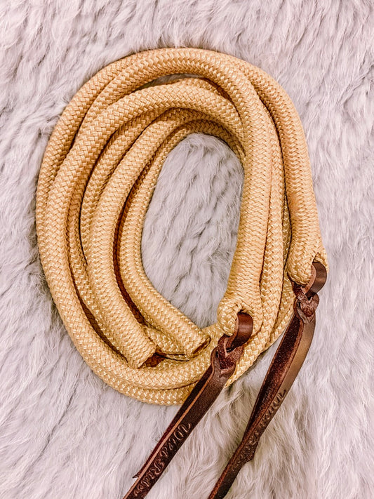Split Reins - Tie ons  - "SAND CASTLE"