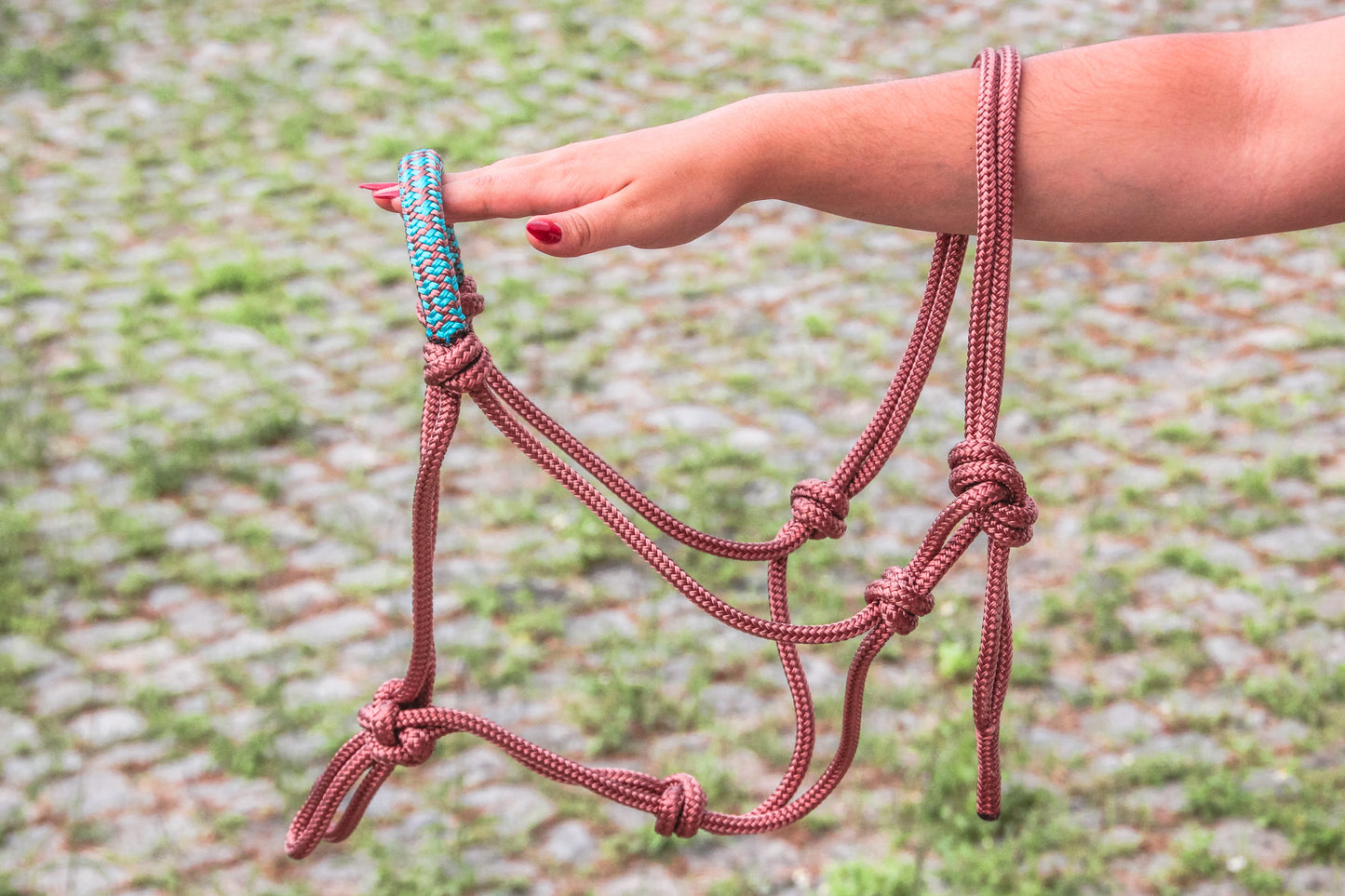 Halo Overlay Halter - "ROSE GOLD X KINGFISHER"