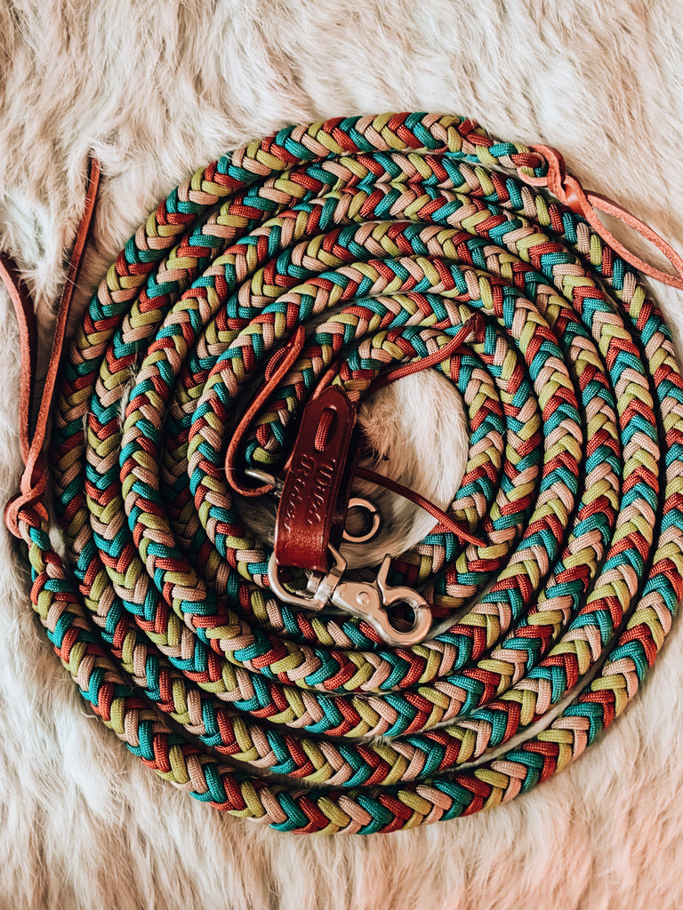 Braided Split Reins - "Autumn Breeze"