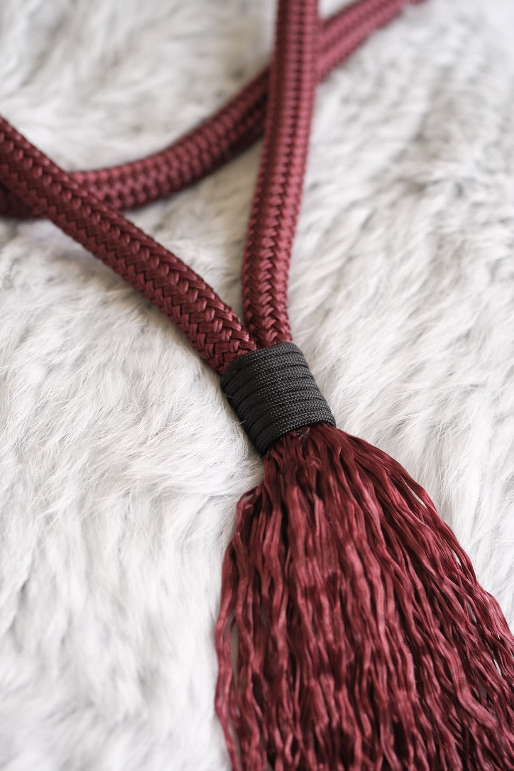 Tassel Neck Rope - "CARMINE"