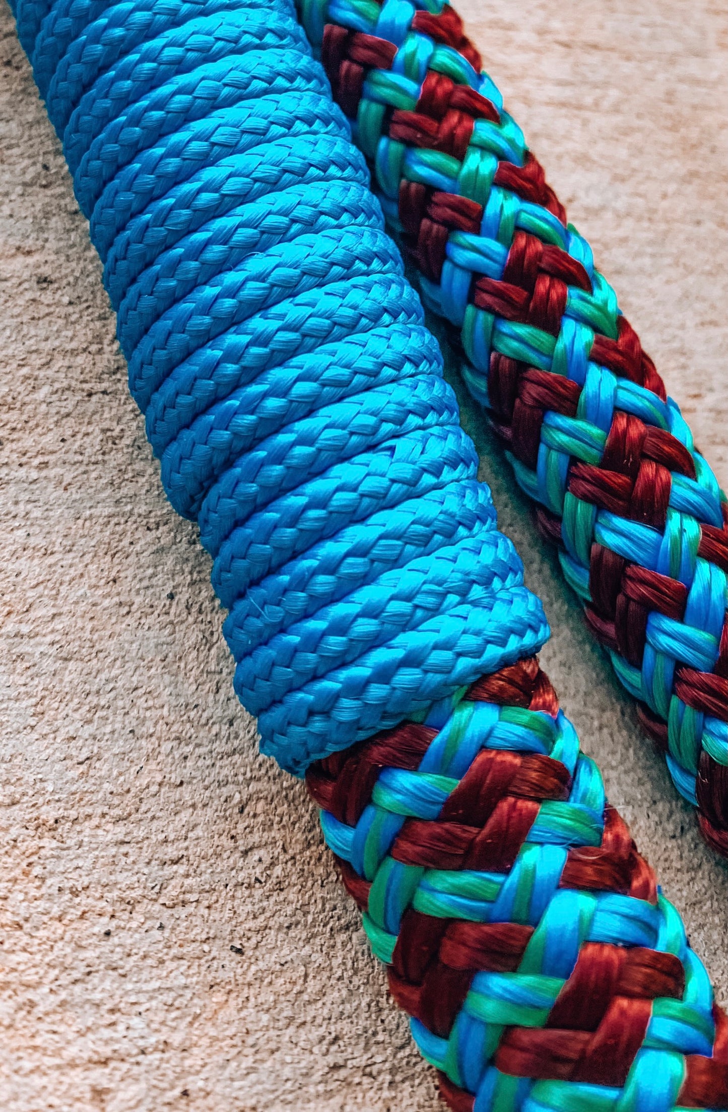Braided Split Reins - "PEACOCK"