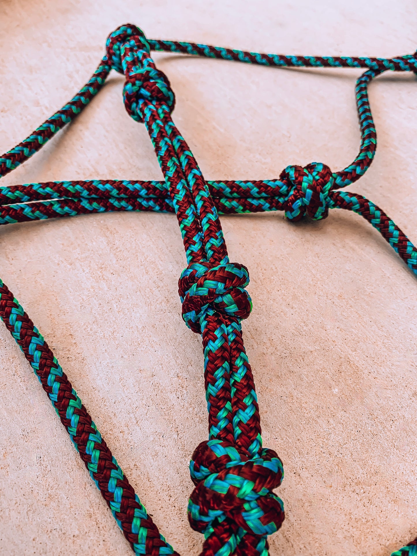 4 Knot Rope Halter - "Peacock" freeshipping - Wild Rider