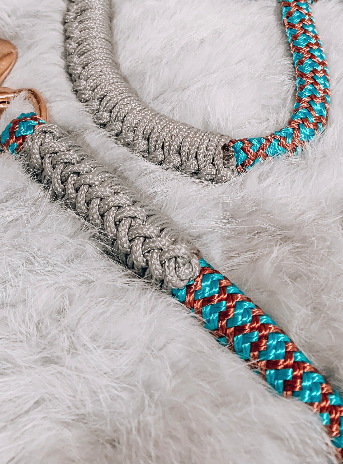 Braided Split Reins - "KINGFISHER"