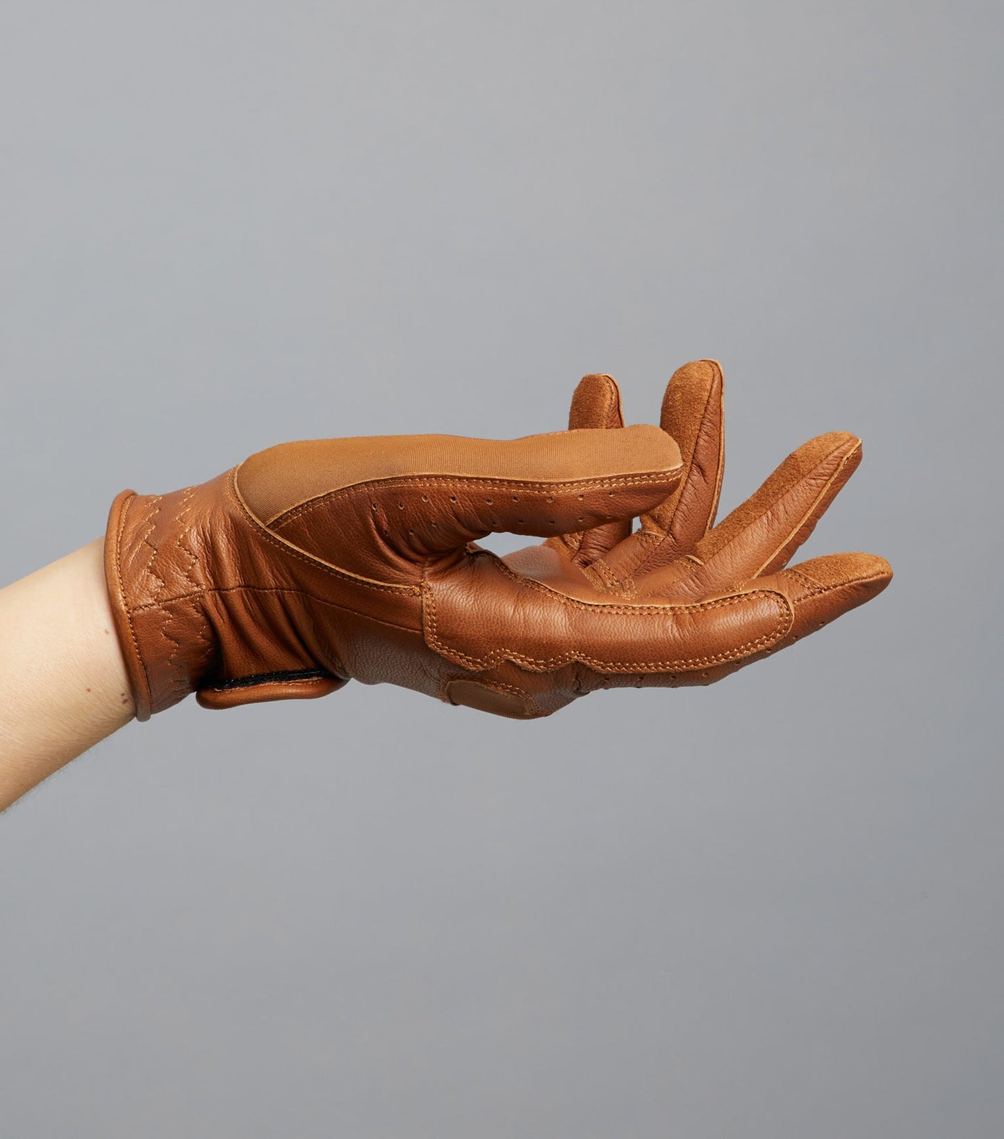 Mizar Ladies Leather Riding Gloves - TAN