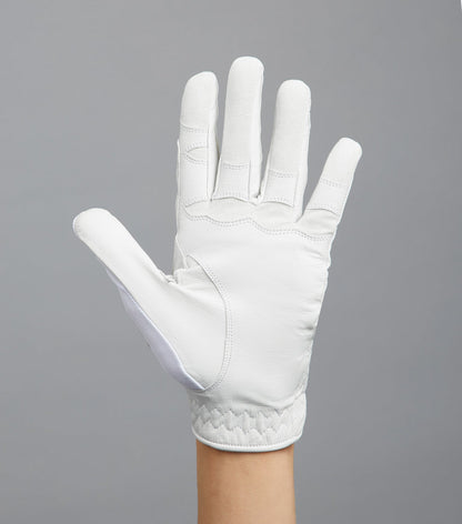 Mizar Ladies Leather Riding Gloves - WHITE