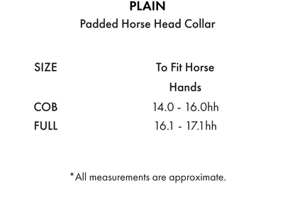 Plain Padded Horse Head Collar
