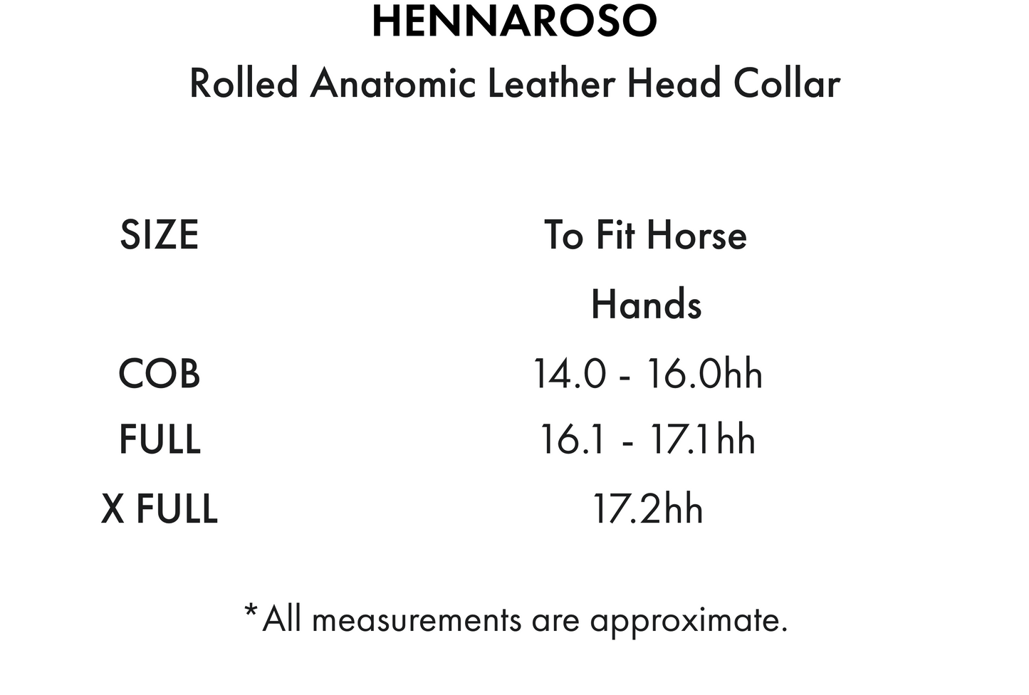 Hennaroso Rolled Anatomic Leather Head Collar