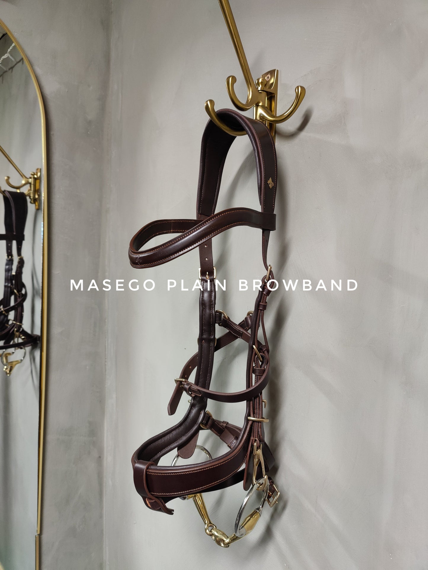 Plain leather browband - MASEGO horsewear