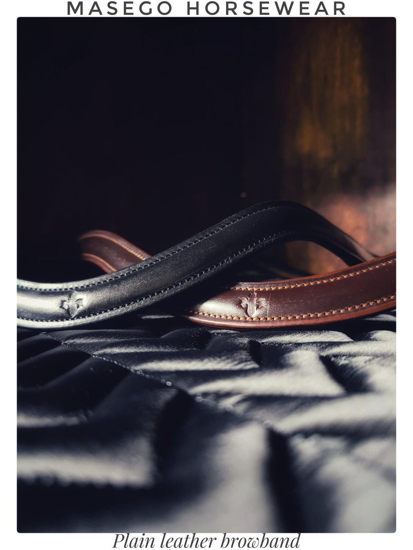 Plain leather browband