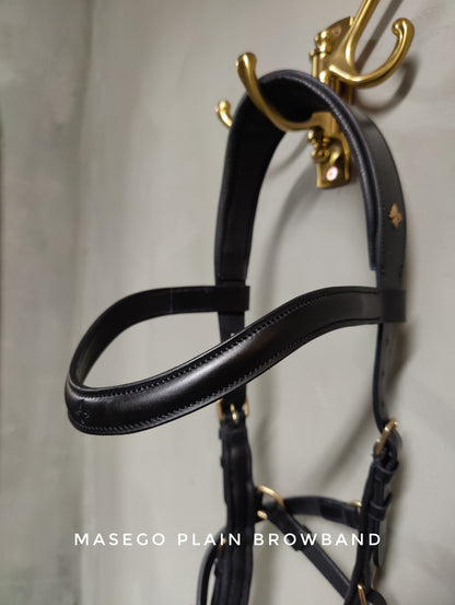 Plain leather browband - MASEGO horsewear