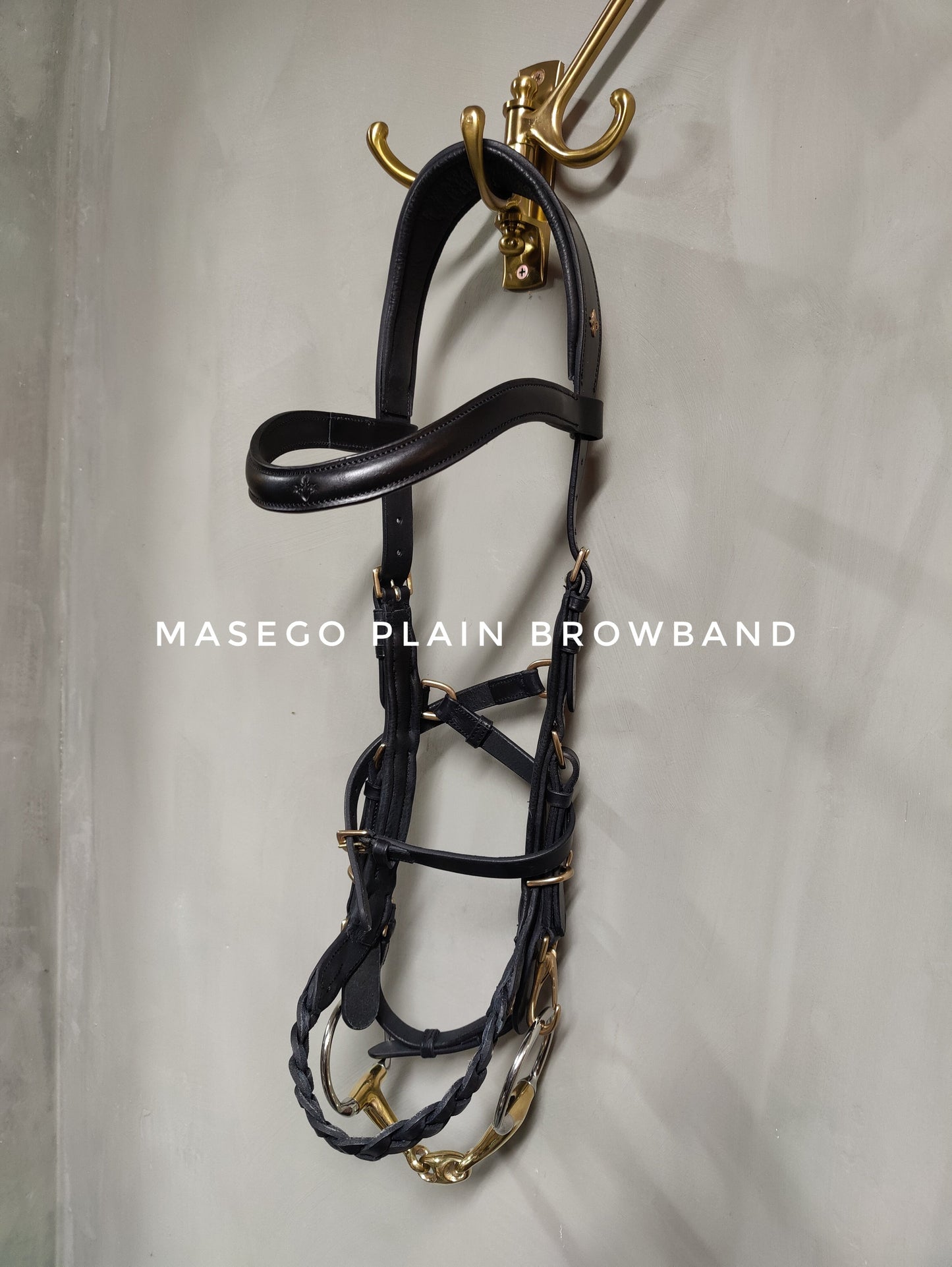 Plain leather browband - MASEGO horsewear