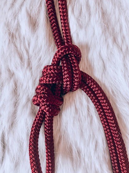 4 Knot Rope Halter - "Carmine"
