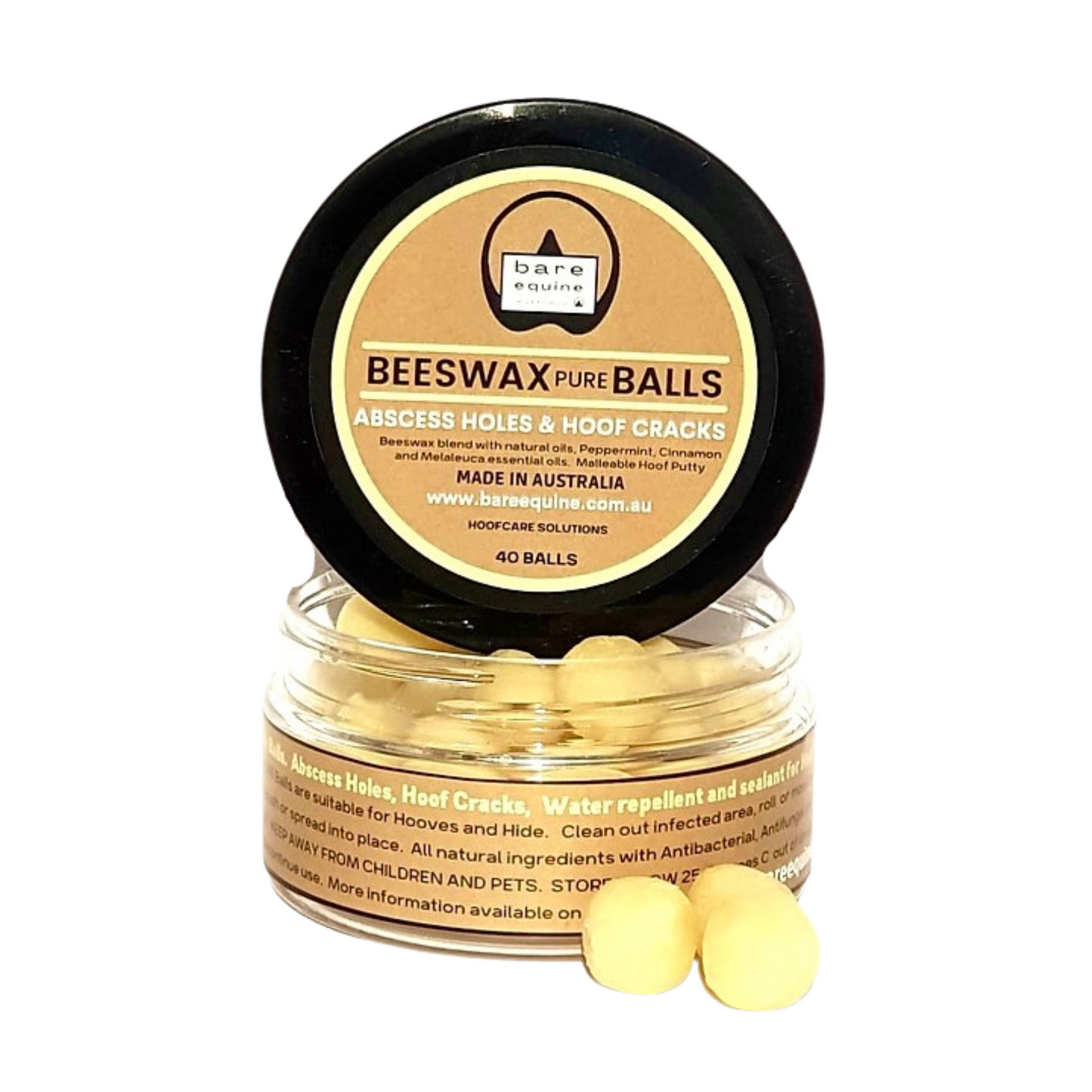 Beeswax Pure Balls - Abscess Holes and Hoof Cracks freeshipping - Wild Rider