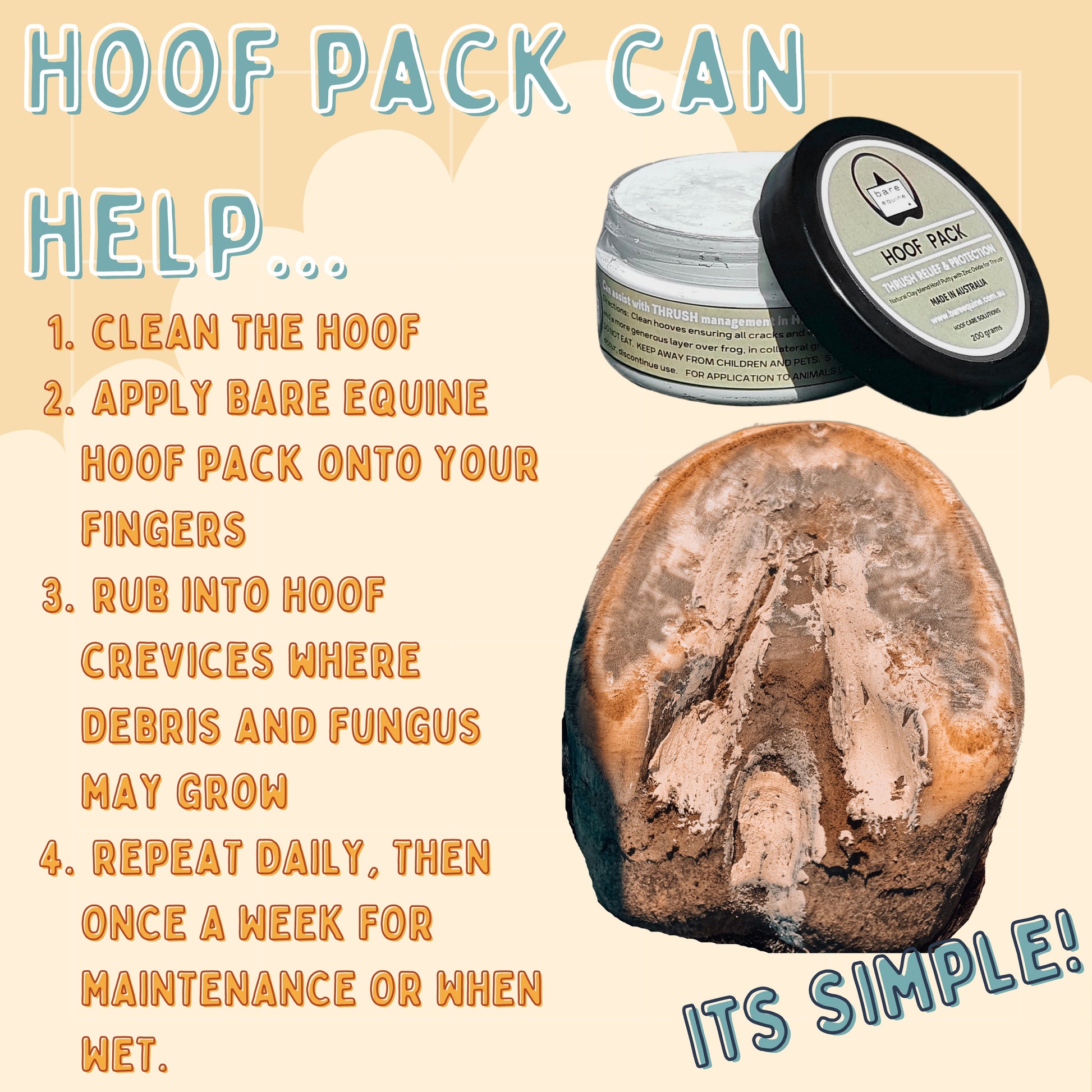 Hoof Pack - Thrush Relief and Protection freeshipping - Wild Rider
