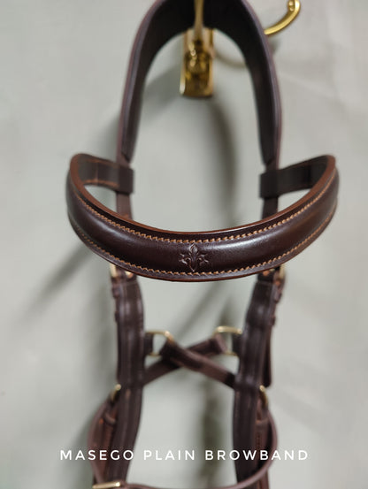 Plain leather browband - MASEGO horsewear