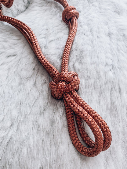 Wild Rider Overlay Halter - "ROSE GOLD X KINGFISHER" Horse rope halter