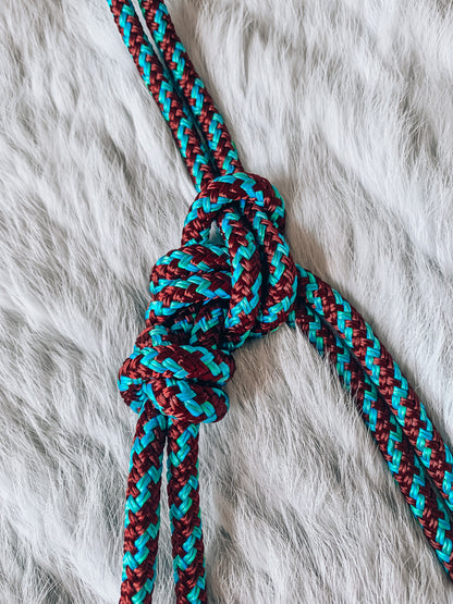 4 Knot Rope Halter - "Peacock"